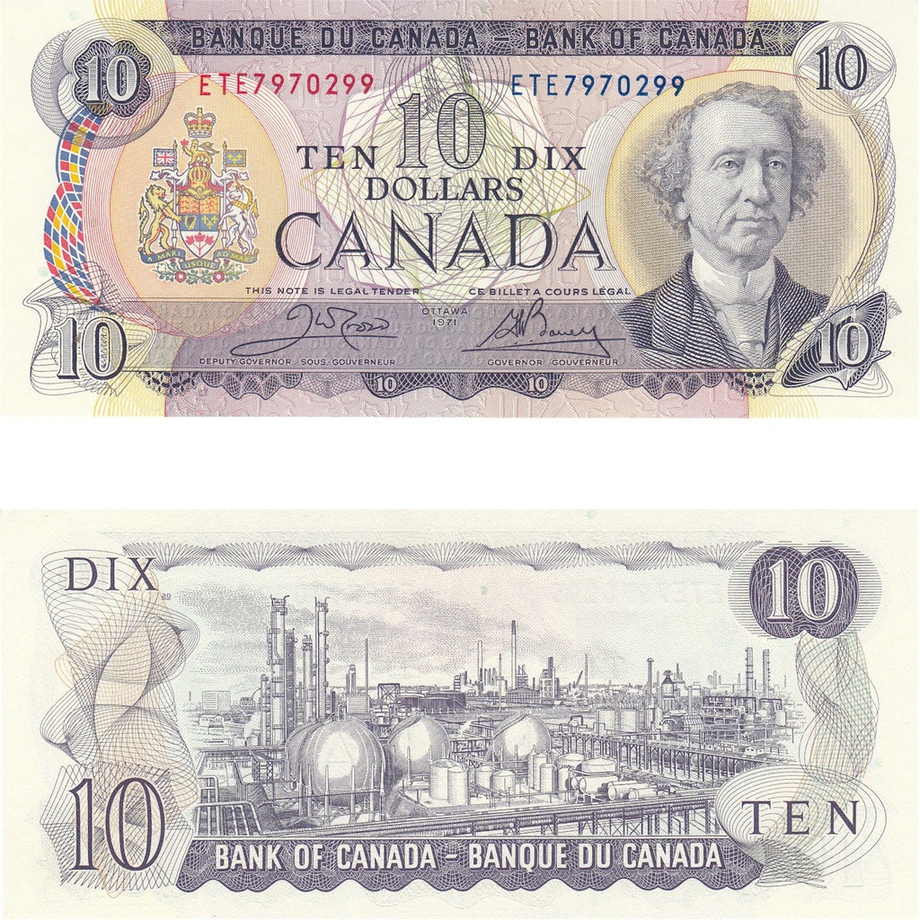 BC-49d 1971 Canada $10 Crow-Bouey, ETE, Uncirculated (MS60)