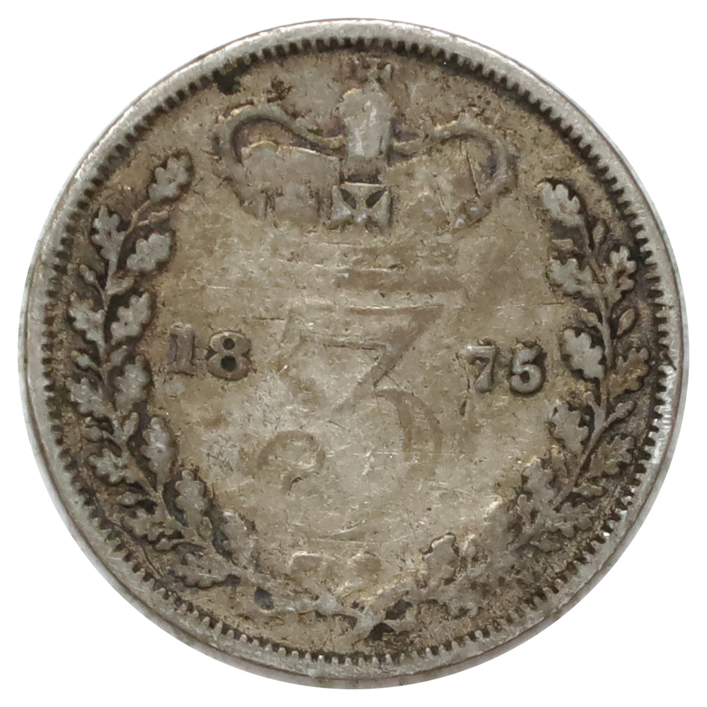 Great Britain 1875 3 Pence Very Good (VG8)