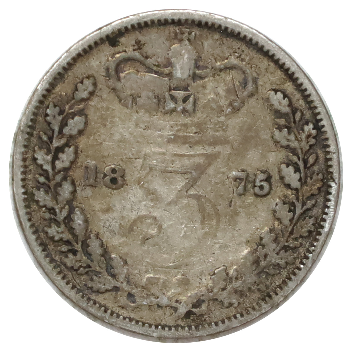 Great Britain 1875 3 Pence Very Good (VG8)