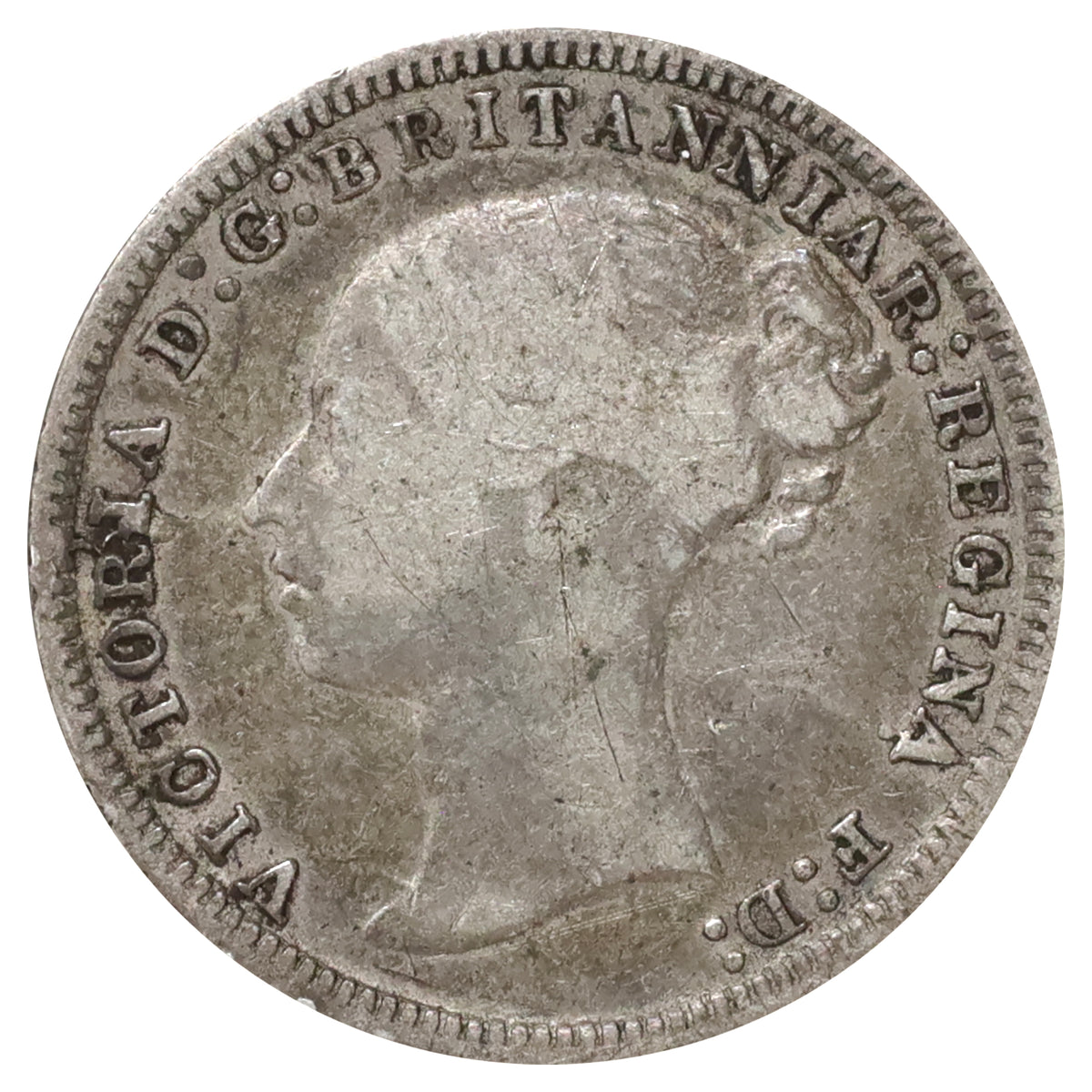 Great Britain 1876 3 Pence Fine (F12)