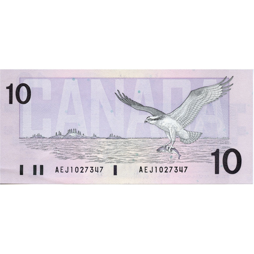 BC-57a 1989 Canada $10 Thiessen-Crow, AEJ, AU-UNC
