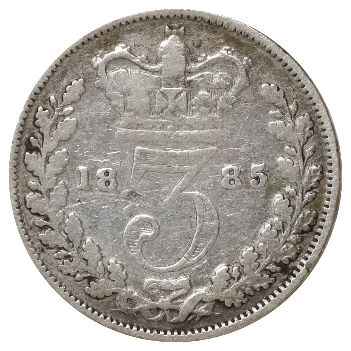 Great Britain 1885 3 Pence VG-F (VG10)