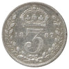 Great Britain 1887 Jubilee 3 Pence Fine (F12)