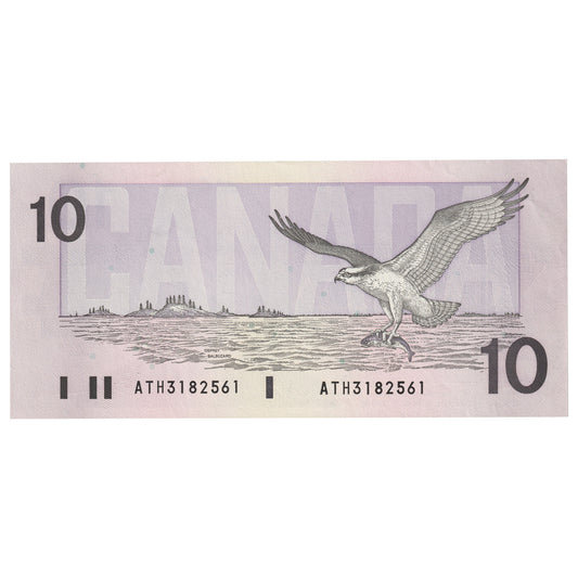BC-57a 1989 Canada $10 Thiessen-Crow, ATH, AU