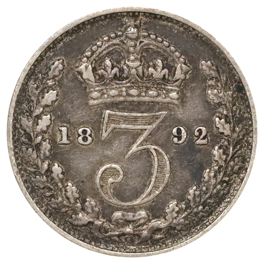 Great Britain 1892 3 Pence Very Fine (VF20)