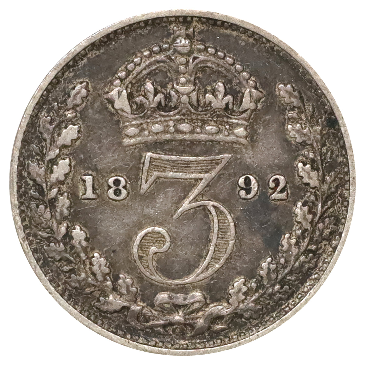 Great Britain 1892 3 Pence Very Fine (VF20)