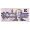 BC-57a 1989 Canada $10 Thiessen-Crow, BDC, Almost Uncirculated (AU50)