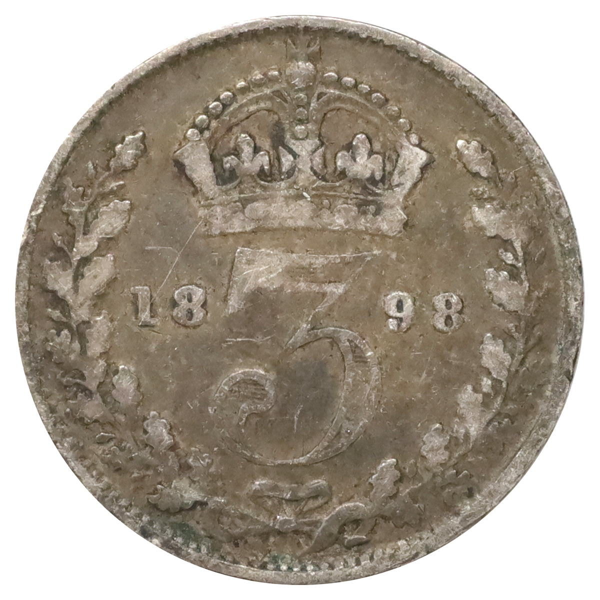 Great Britain 1898 3 Pence VG-F (VG10)