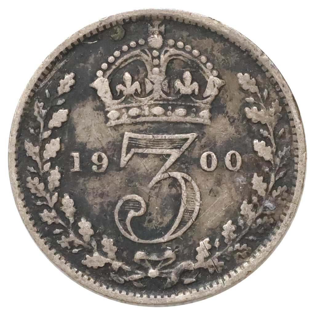 Great Britain 1900 3 Pence Fine (F12)