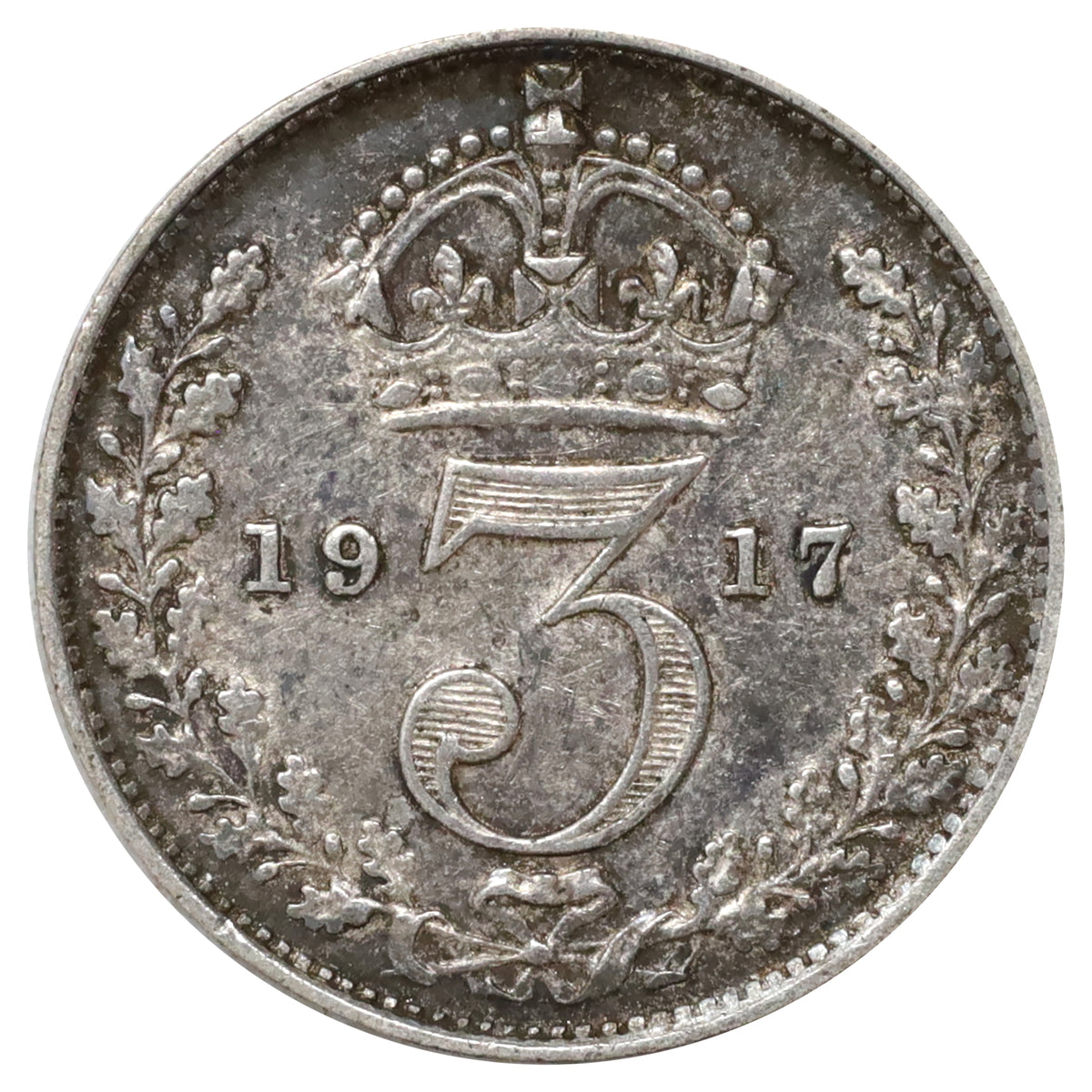 Great Britain 1917 3 Pence Very Fine (VF20)