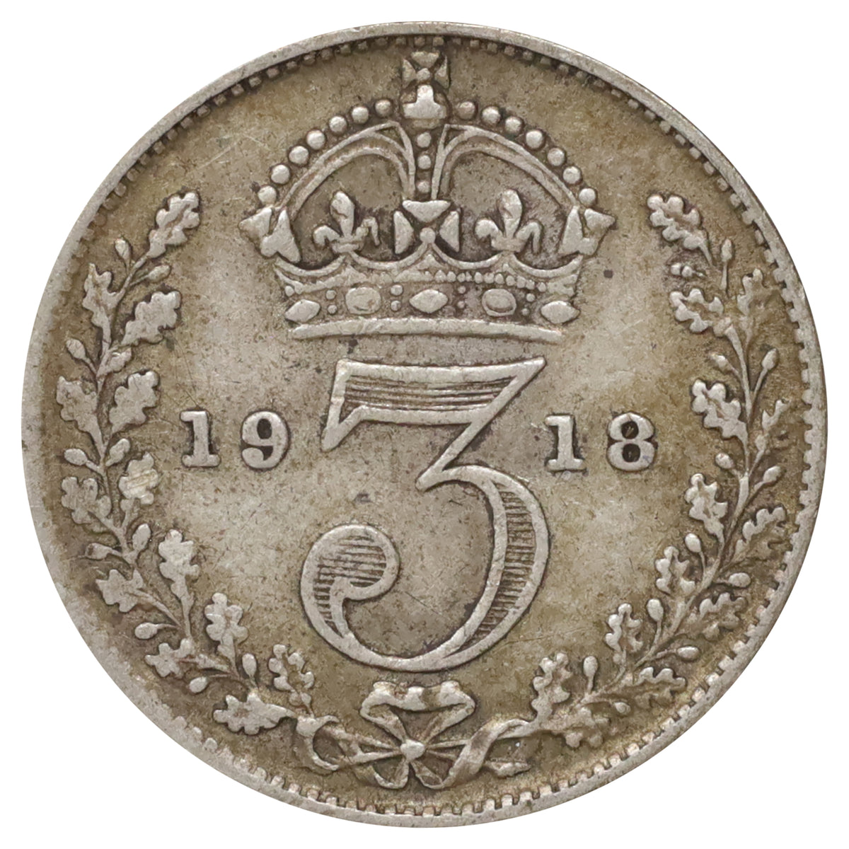 Great Britain 1918 3 Pence Very Fine (VF20)
