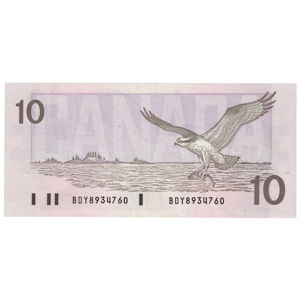 BC-57b 1989 Canada $10 Bonin-Thiessen, BDY, AU