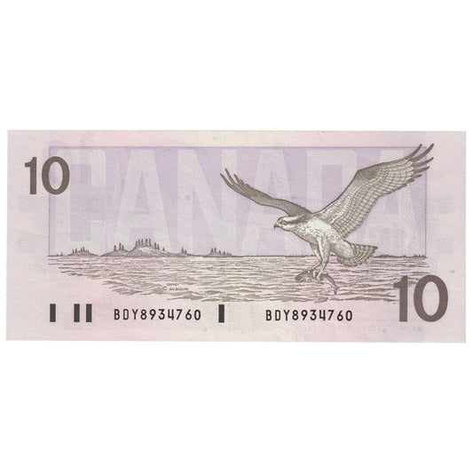 BC-57b 1989 Canada $10 Bonin-Thiessen, BDY, AU