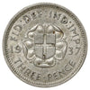 Great Britain 1937 Silver 3 Pence EF-AU (EF45)