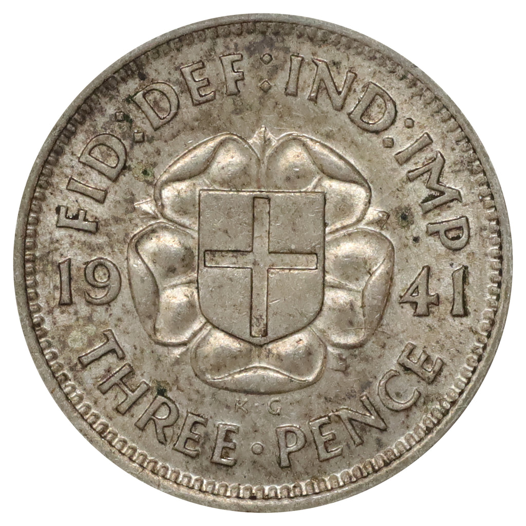 Great Britain 1941 Silver 3 Pence Extra Fine (EF40)