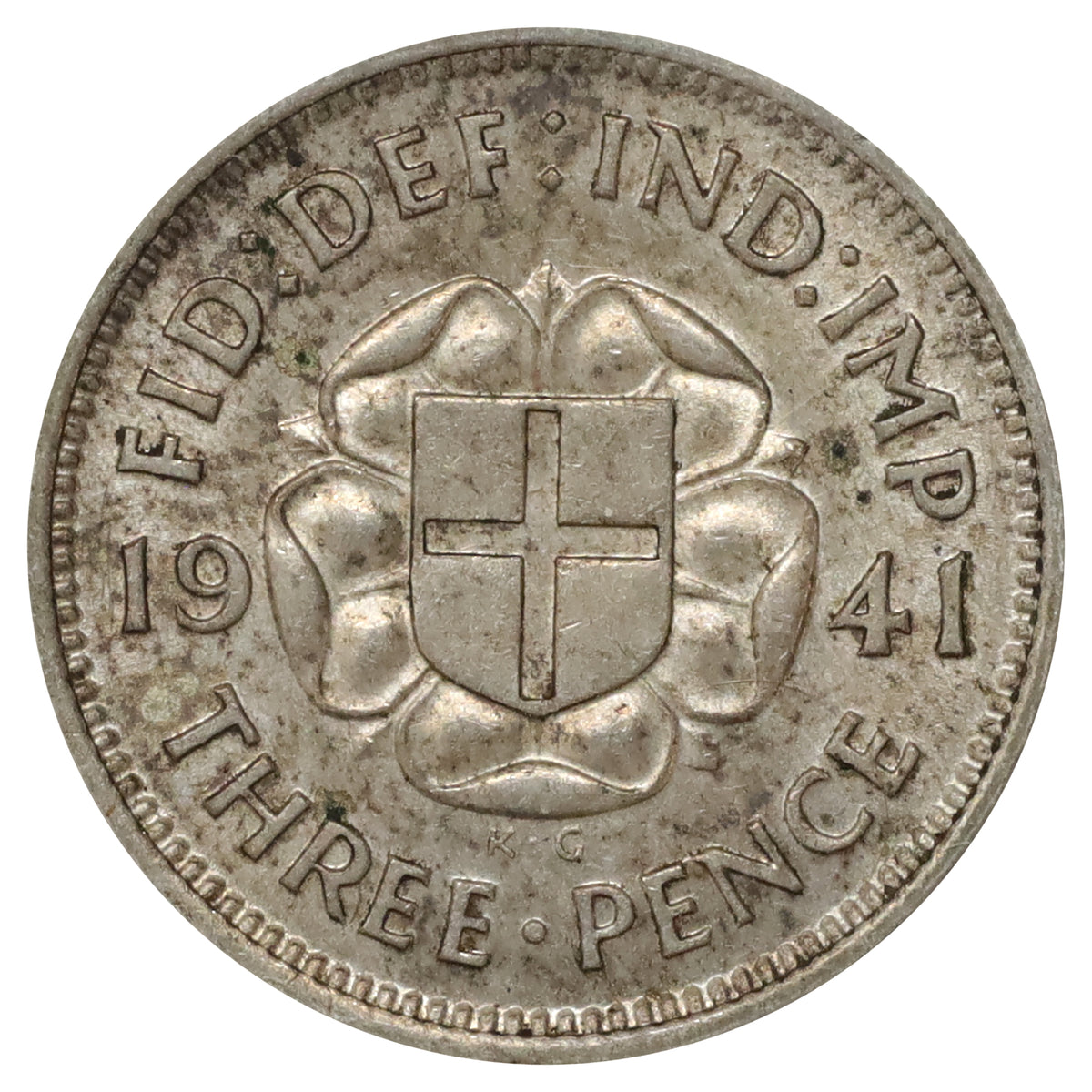 Great Britain 1941 Silver 3 Pence Extra Fine (EF40)