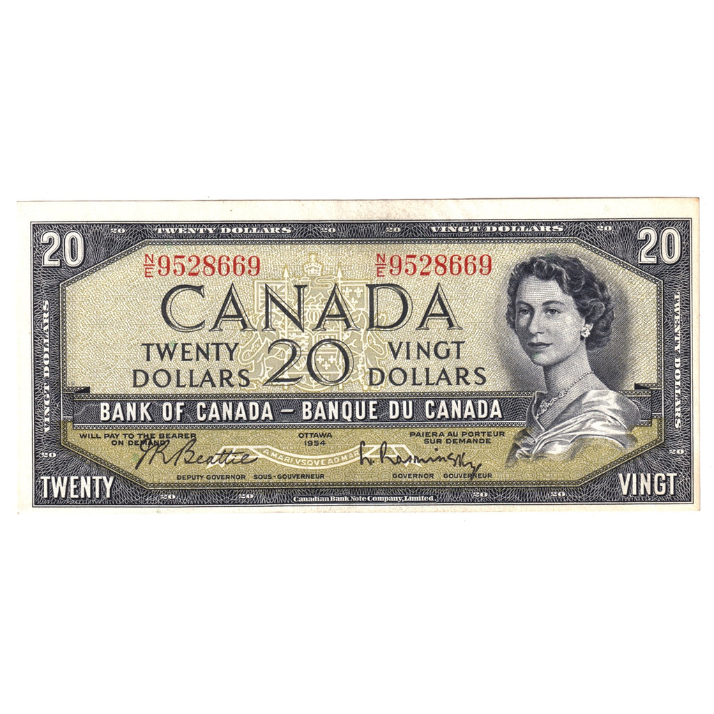 BC-41b 1954 Canada $20 Beattie-Rasminsky, N/E, Extra Fine (EF40)