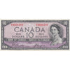 BC-32b 1954 Canada $10 Beattie-Coyne, Devil's Face, H/D, Extra Fine (EF40)
