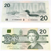 BC-58aA 1991 Canada $20 Thiessen-Crow, EIX w/o Serifs, Almost Uncirculated (AU50)