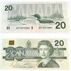 BC-58b-i 1991 Canada $20 Bonin-Thiessen, AVF, AU-UNC (AU55)