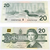 BC-58b-i 1991 Canada $20 Bonin-Thiessen, AVH, Choice Uncirculated (CUNC63)