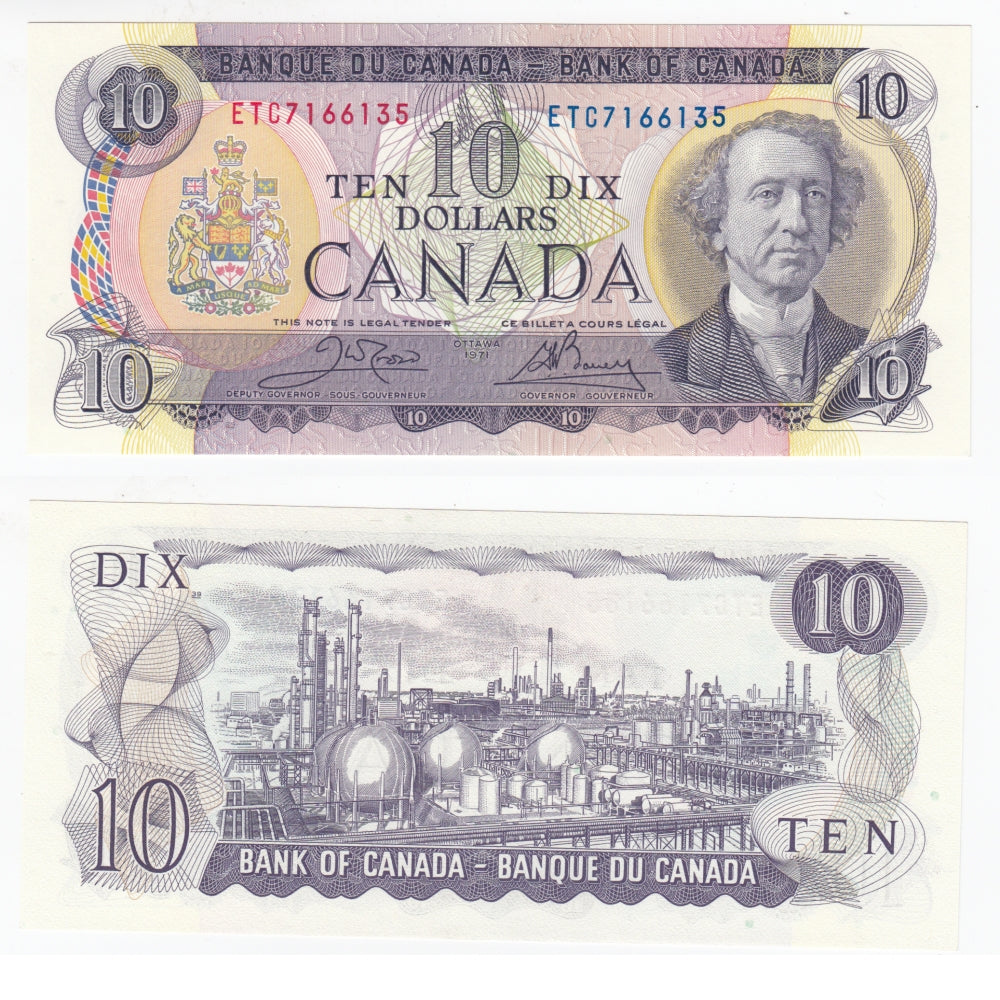 BC-49d 1971 Canada $10 Crow-Bouey, ETC, Choice Uncirculated (CUNC63)