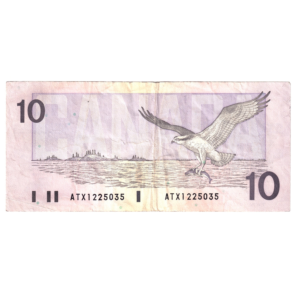 BC-57aA 1989 Canada $10 Thiessen-Crow, ATX, circ