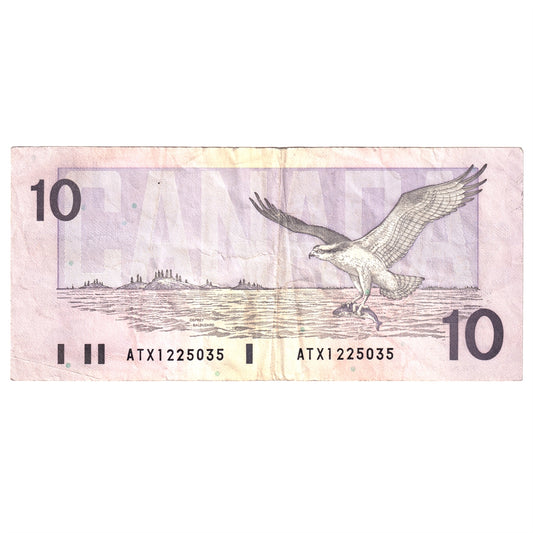 BC-57aA 1989 Canada $10 Thiessen-Crow, ATX, circ