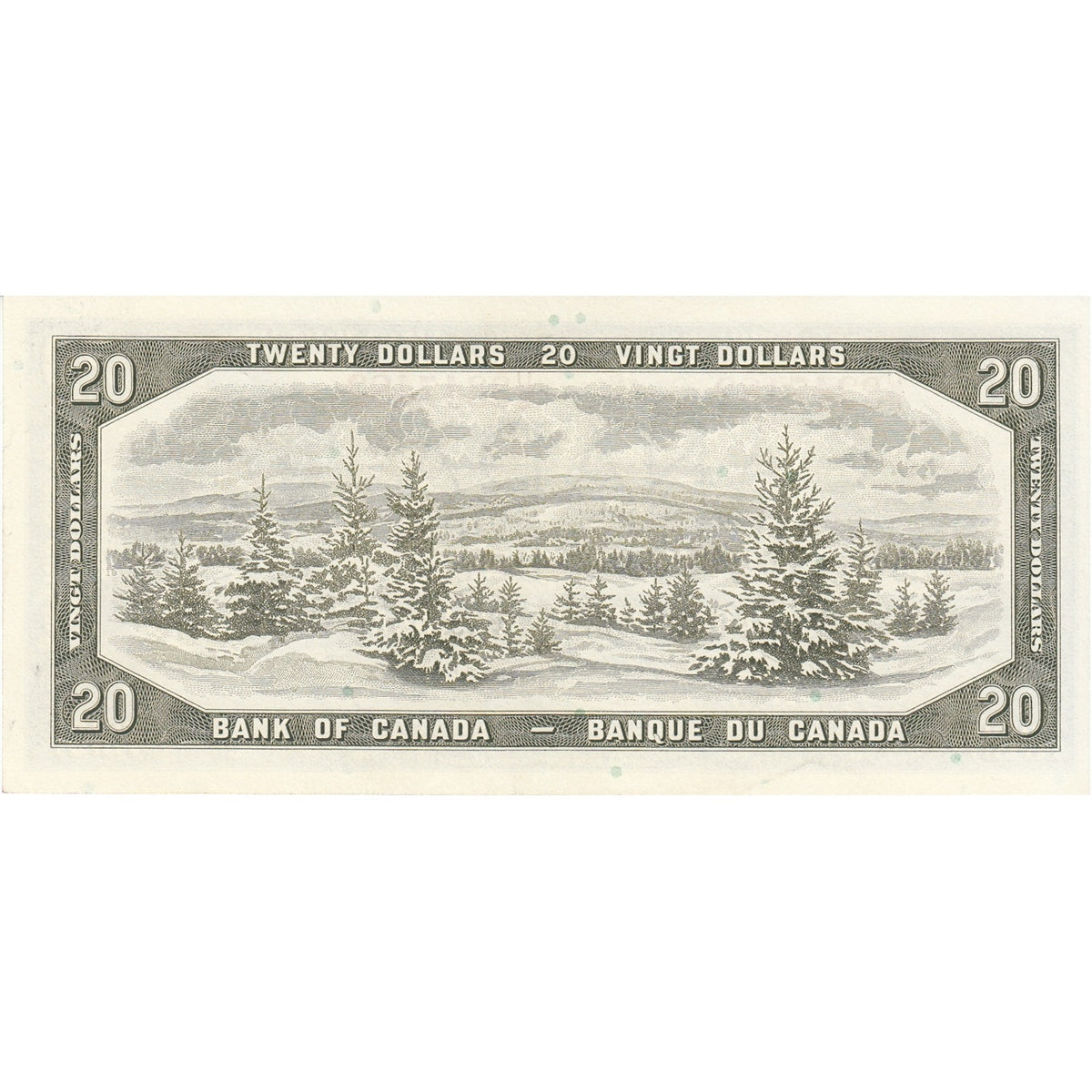 BC-41b 1954 Canada $20 Beattie-Rasminsky, U/E, Almost Uncirculated (AU50)