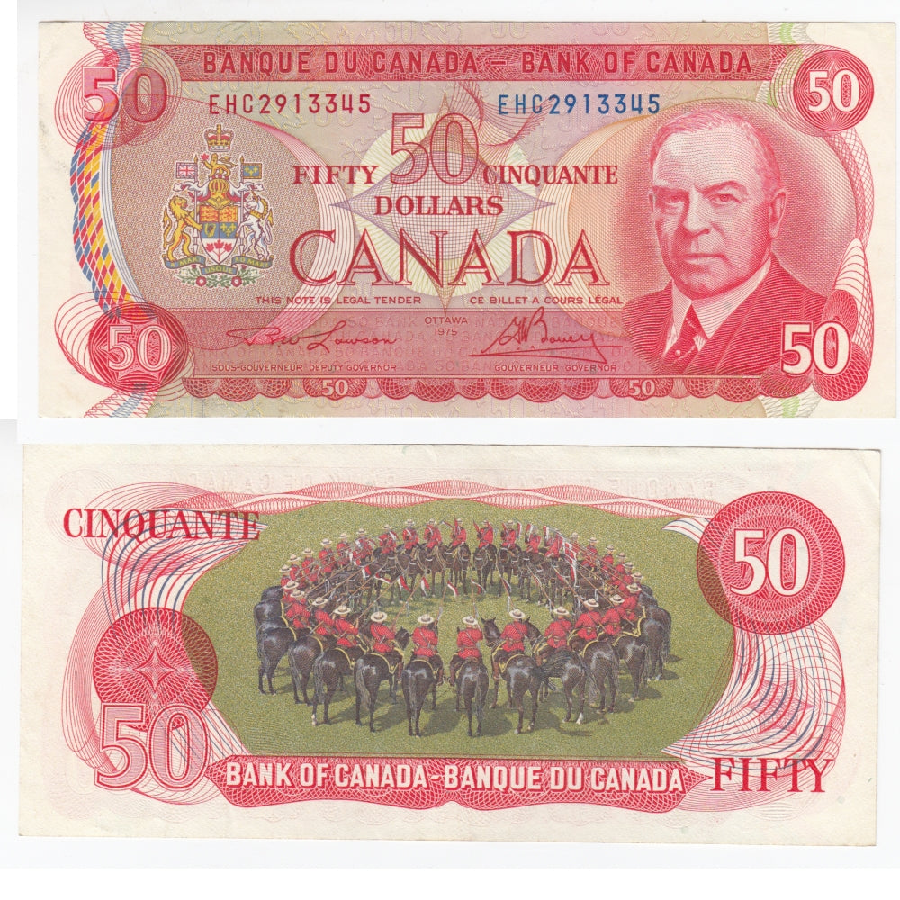 BC-51a-i 1975 Canada $50 Lawson-Bouey, EHC, EF-AU (EF45)