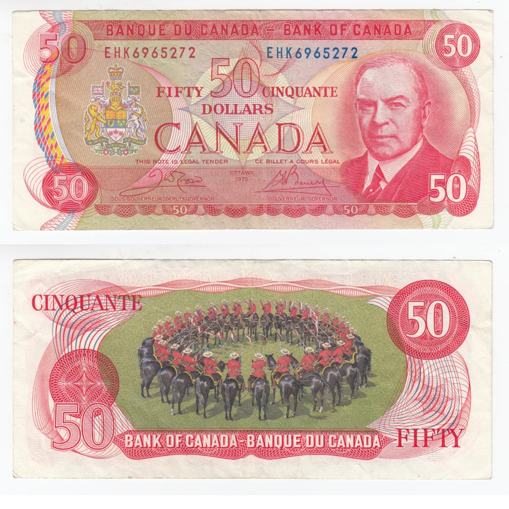 BC-51b 1975 Canada $50 Crow-Bouey, EHK, circ