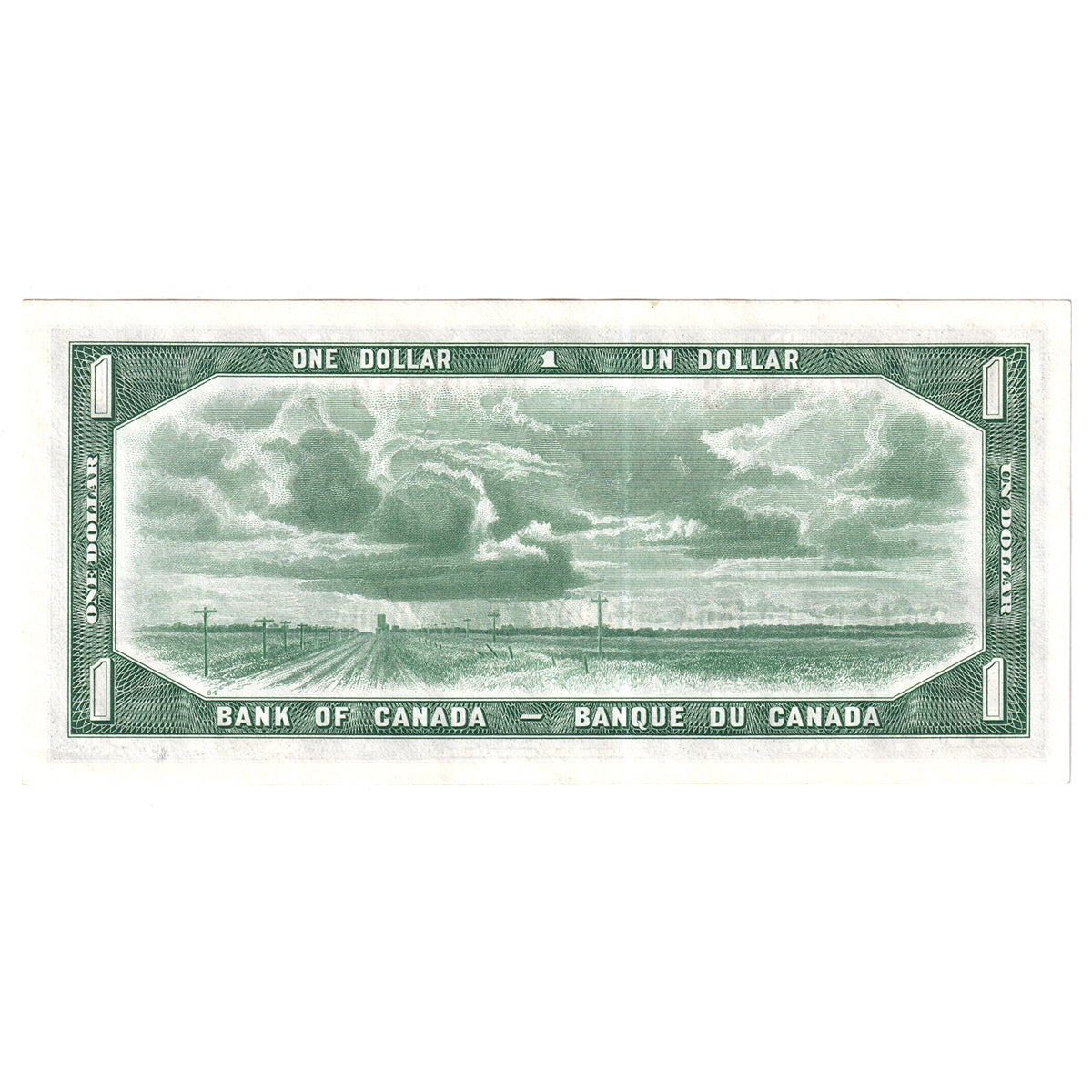 BC-37a 1954 Canada $1 Beattie-Coyne, U/L, AU-UNC (AU55)