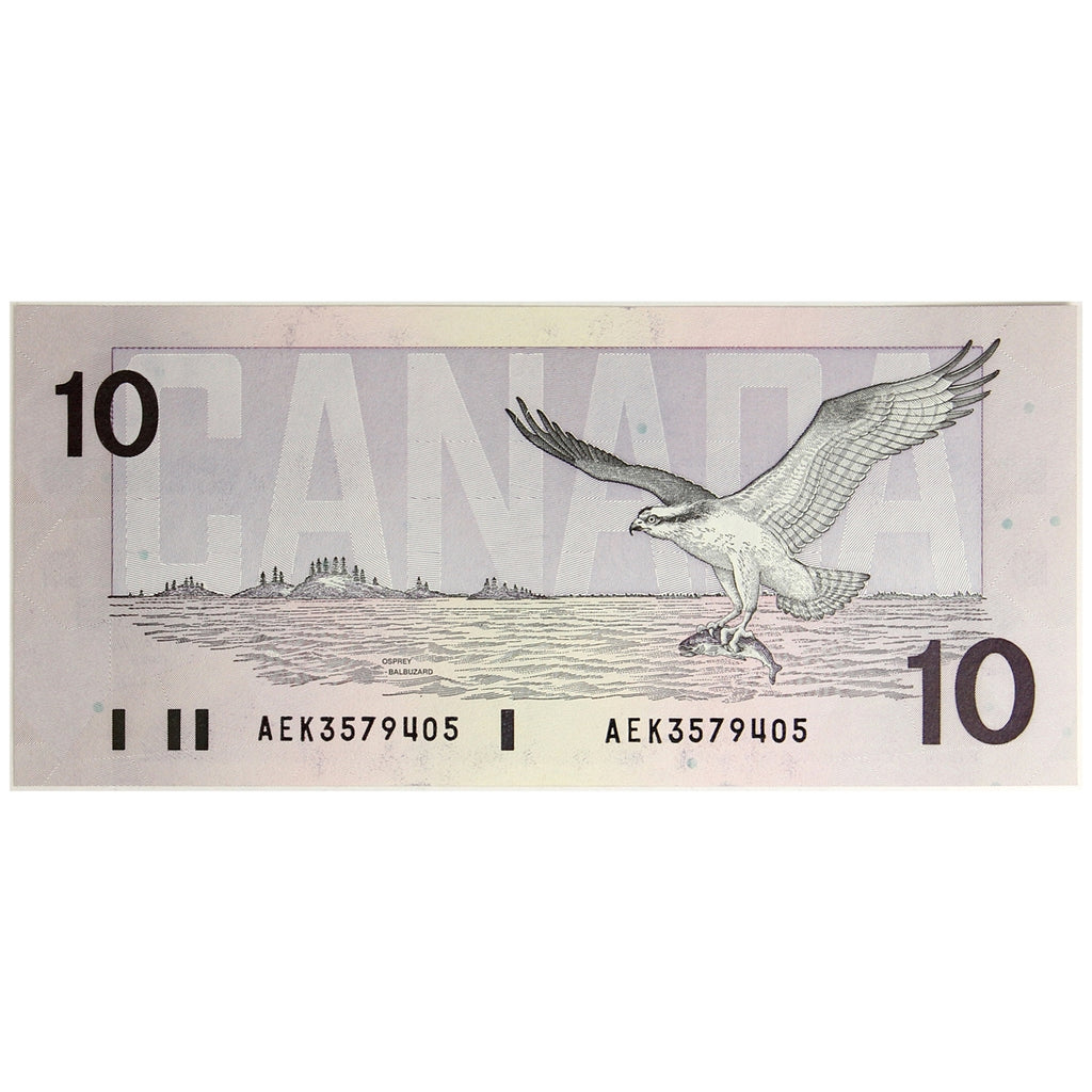 BC-57a 1989 Canada $10 Thiessen-Crow, AEK, Choice Uncirculated (CUNC63)