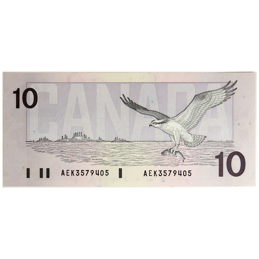 BC-57a 1989 Canada $10 Thiessen-Crow, AEK, Choice Uncirculated (CUNC63)