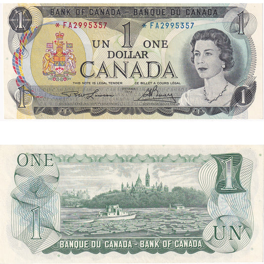 BC-46aA 1973 Canada $1 Lawson-Bouey, *FA, AU-UNC