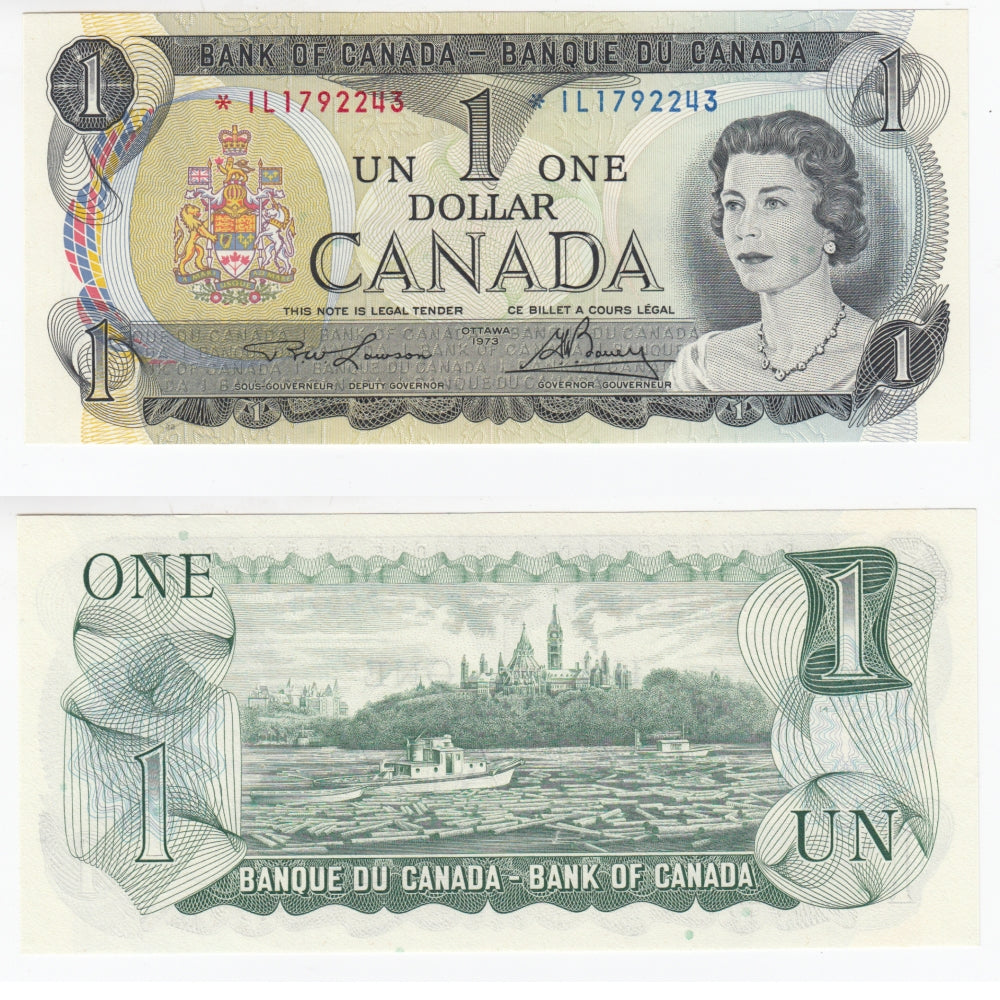 BC-46aA 1973 Canada $1 Lawson-Bouey, *IL, Uncirculated (MS60)