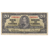BC-25b 1937 Canada $20 Gordon-Towers, E/E, Circ