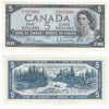 BC-39b 1954 Canada $5 Beattie-Rasminsky, N/X, Almost Uncirculated (AU50)