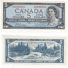 BC-39bA 1954 Canada $5 Beattie-Rasminsky, *V/S, AU