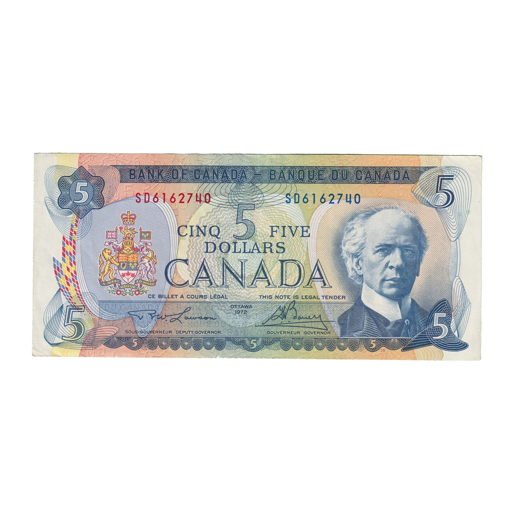 BC-48b 1972 Canada $5 Lawson-Bouey, SD, EF-AU (EF45)