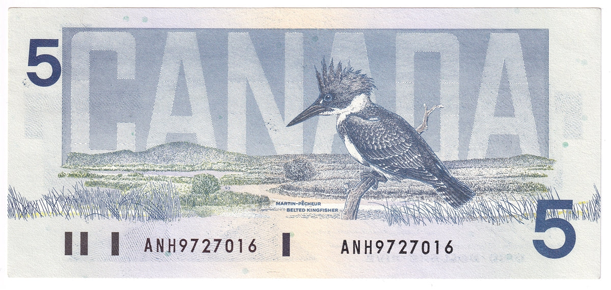 BC-56d 1986 Canada $5 Knight-Thiessen, ANH, AU-UNC (AU55)