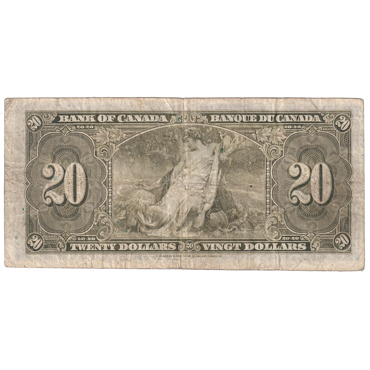 BC-25a 1937 Canada $20 Osborne-Towers, A/E, VG-F (VG10)