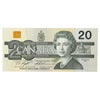 BC-58c 1991 Canada $20 Knight-Thiessen, AWF, Almost Uncirculated (AU50)