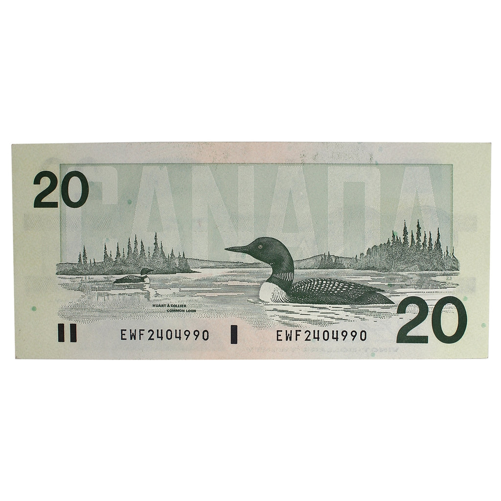 BC-58d 1991 Canada $20 Knight-Dodge, EWF, AU