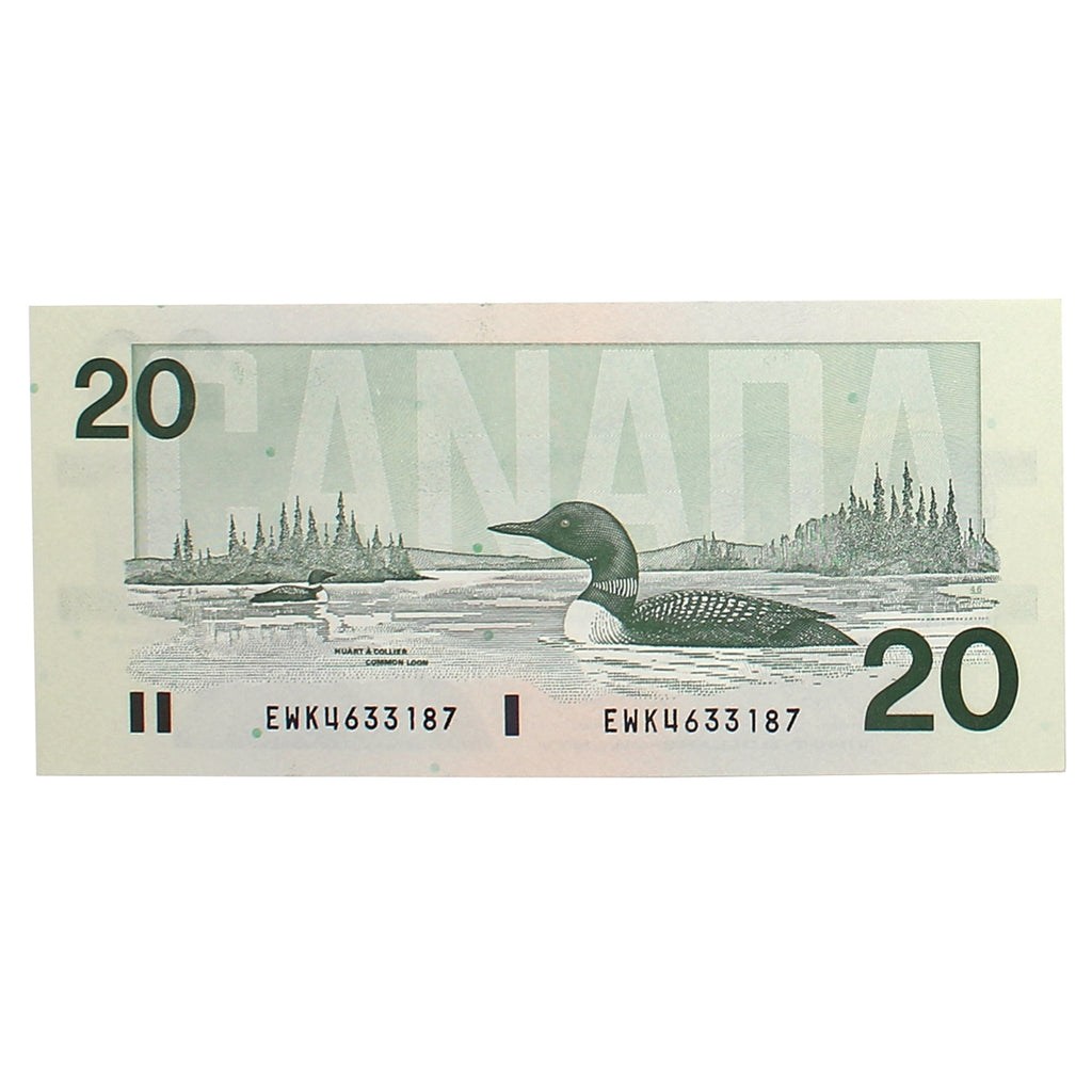 BC-58d 1991 Canada $20 Knight-Dodge, EWK, CUNC