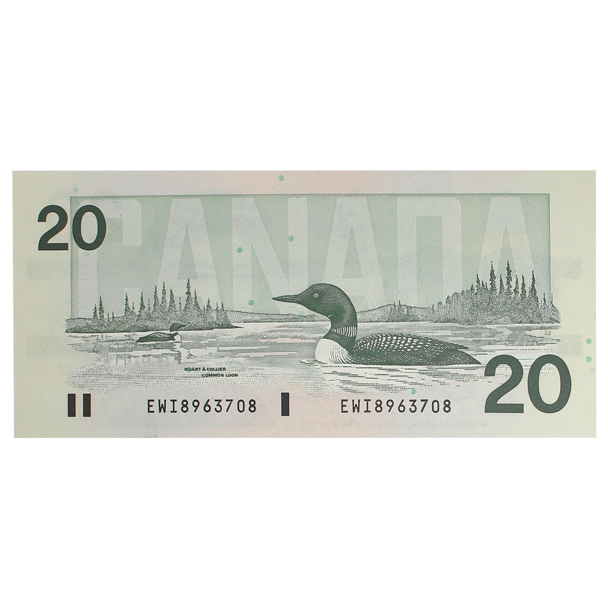 BC-58dA 1991 Canada $20 Knight-Dodge, EWP (3.888-3.978), Choice Uncirculated (CUNC63)