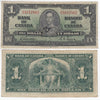 BC-21b 1937 Canada $1 Gordon-Towers, Narrow Panel, H/A, Fine (F12)