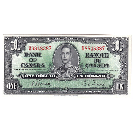 BC-21c 1937 Canada $1 Gordon-Towers, C/M, AU