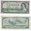 BC-29a 1954 Canada $1 Coyne-Towers, Devil's Face, A/A, Very Fine (VF20)