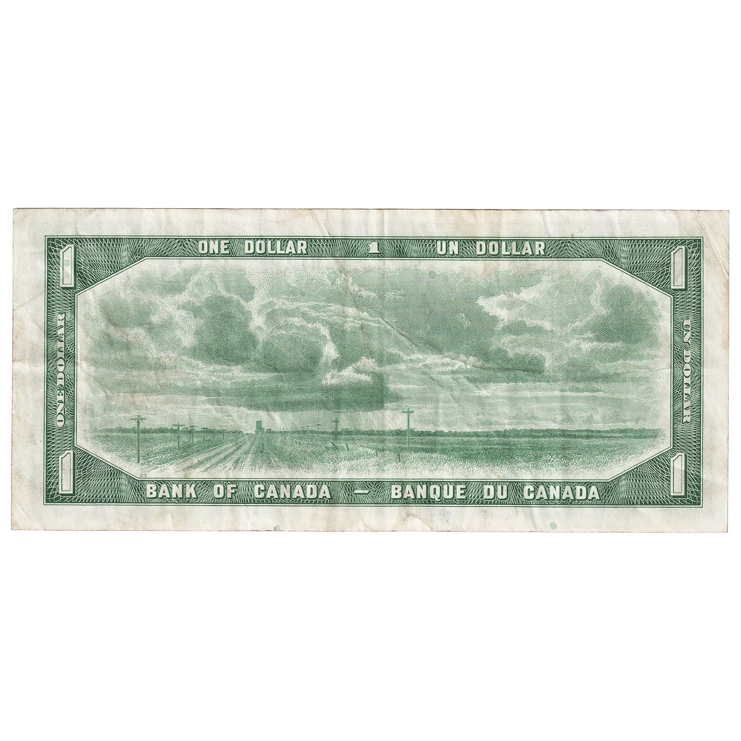 BC-29b 1954 Canada $1 Beattie-Coyne, Devil's Face, O/A, Very Fine (VF20)